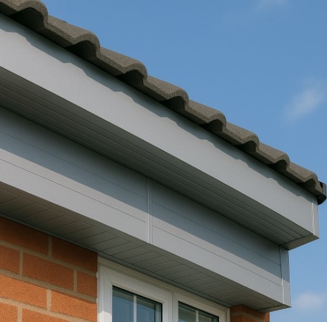 Steel fascia and soffit